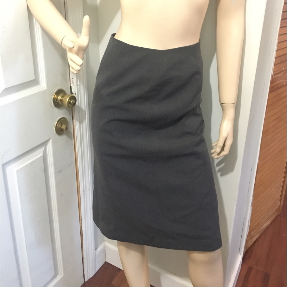 Vintage Jany Grey Mid / Knee Length A Line Skirt