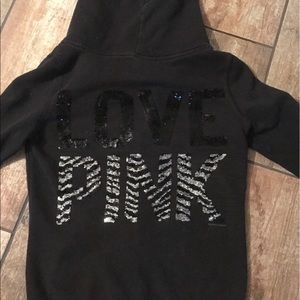 XS Pink Victoria Secret zip up jacket