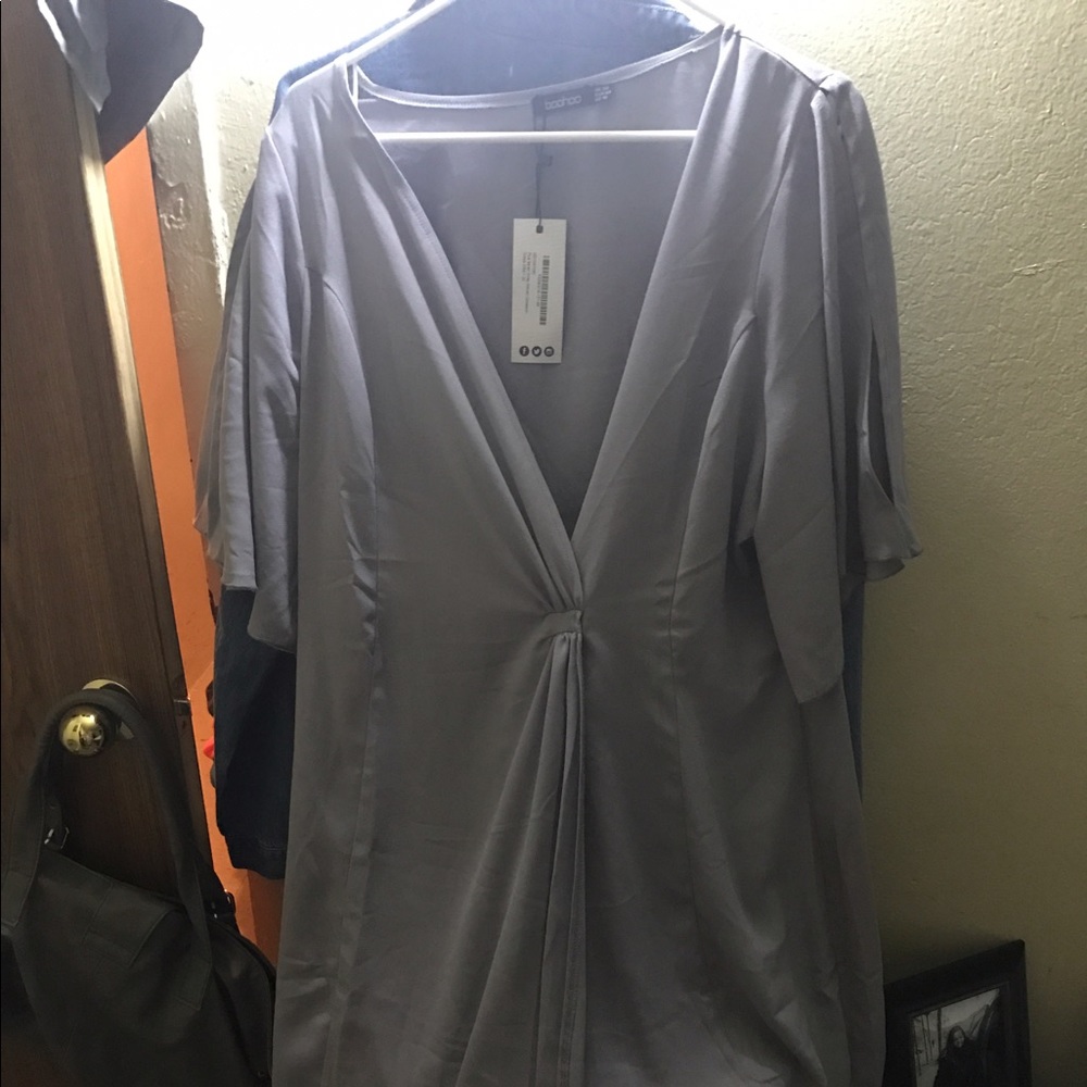 Plus Sarah Wrap Woven Occasion Dress