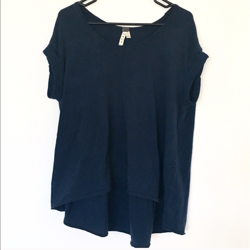 Free people blue oversized tee