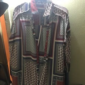 Print dress never worn!