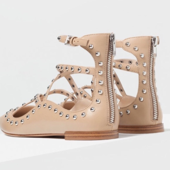 Zara nude studded ballerinas- size 7.5 - Picture 4 of 4