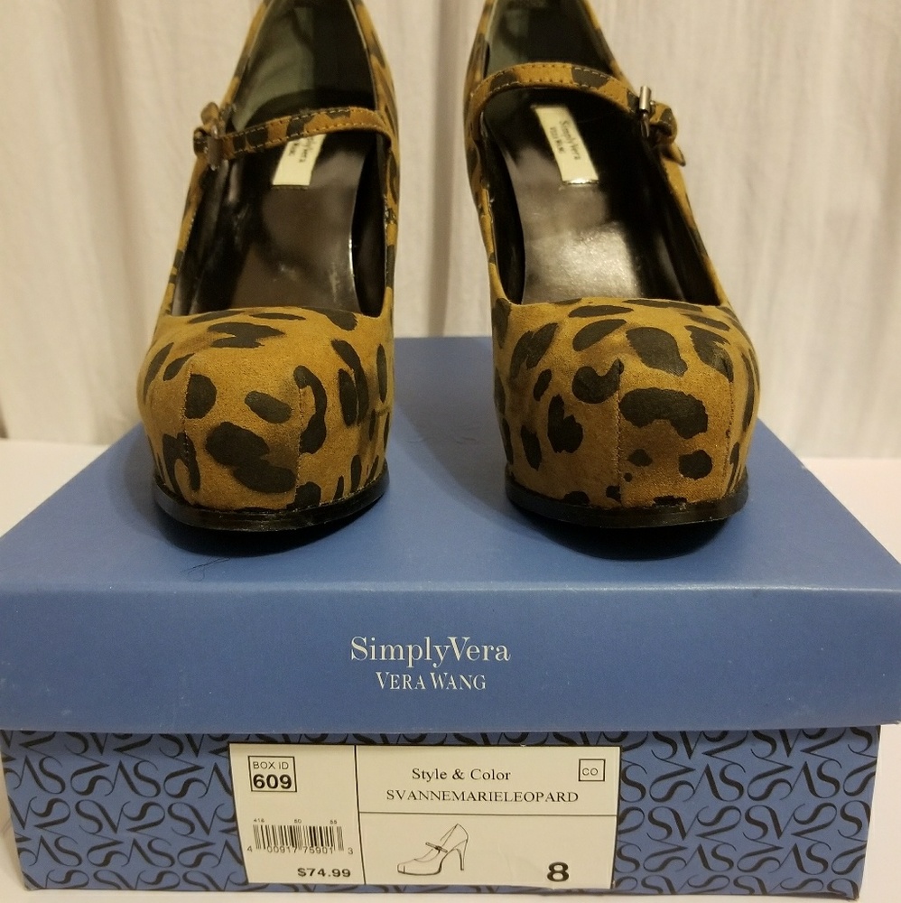 Simply Vera Wang Leopard Mary Janes