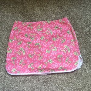 Lilly Pulitzer palm tree pink skort