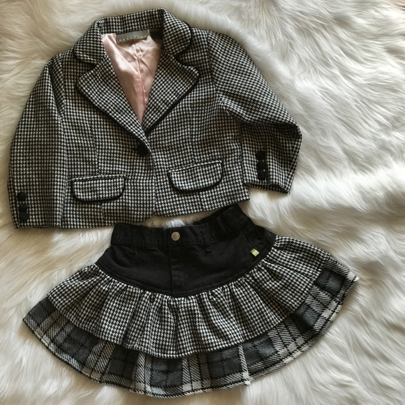 Kenneth Cole Houndstooth Print 2 Piece Skirt Set - Picture 2 of 7