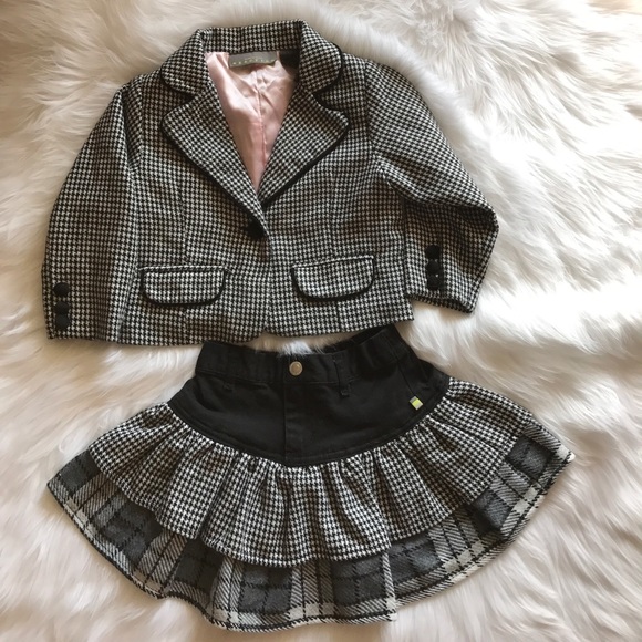 Kenneth Cole Houndstooth Print 2 Piece Skirt Set - Picture 3 of 7