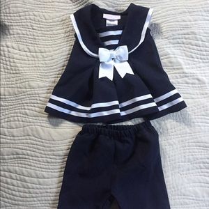 Nautical Two Piece Baby Girl Outfit