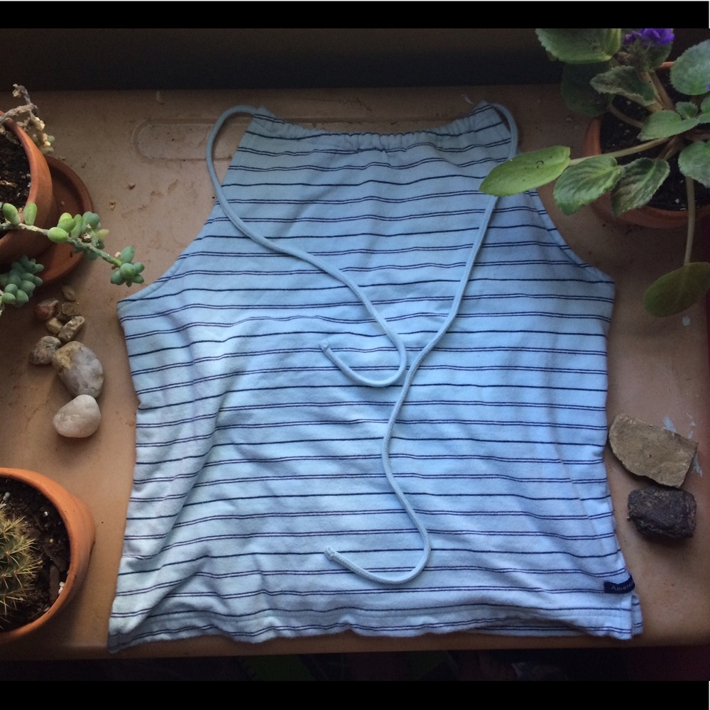 SALE 90s striped halter top