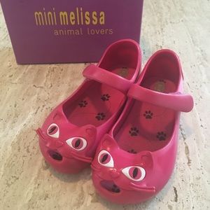 Mini Melissa Ultragirl II pink cat shoes