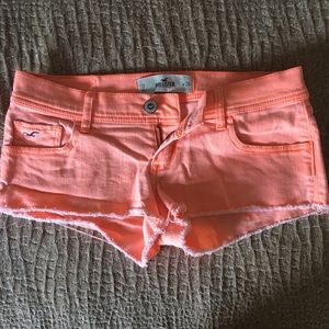 Orange Hollister Jean Shorts