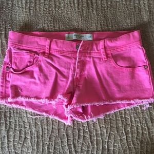 Pink Abercrombie Jean Shorts