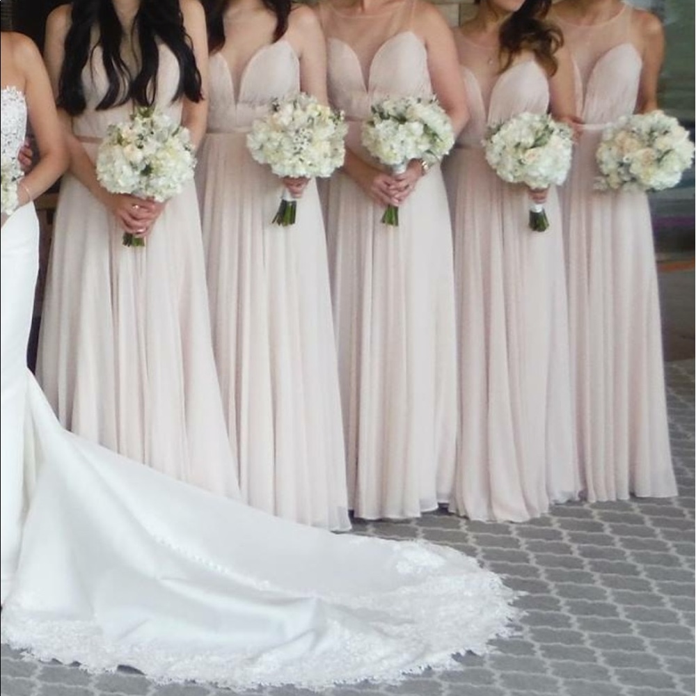 1 Bridesmaid dress. Pale pink/champagne. 6