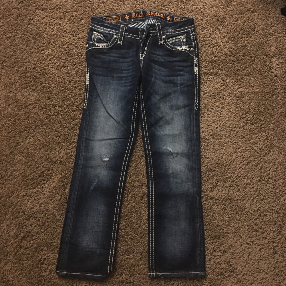 Rock Revival Denim Crops