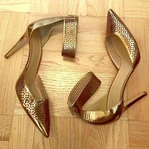J. Crew gold heels