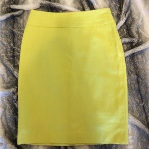 NWT The Limited Size 0 Yellow Pencil Skirt