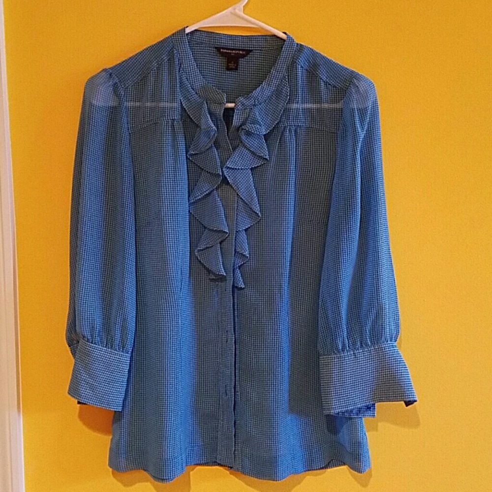 Banana Republic Teal Blouse. Size 4