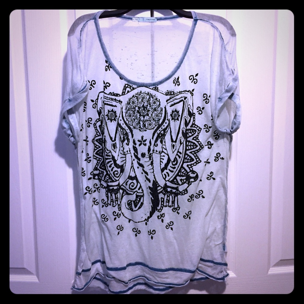 Sheer elephant shirt