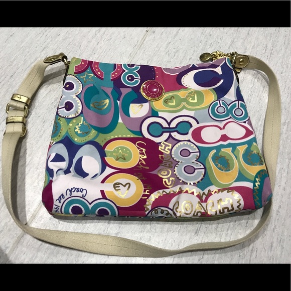 Coach poppy multicolor purse Clearance