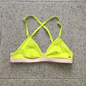 LULULEMOM Lime Green Swim Top Size 4
