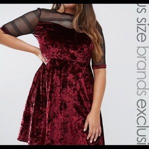 Velvet maroon dress
