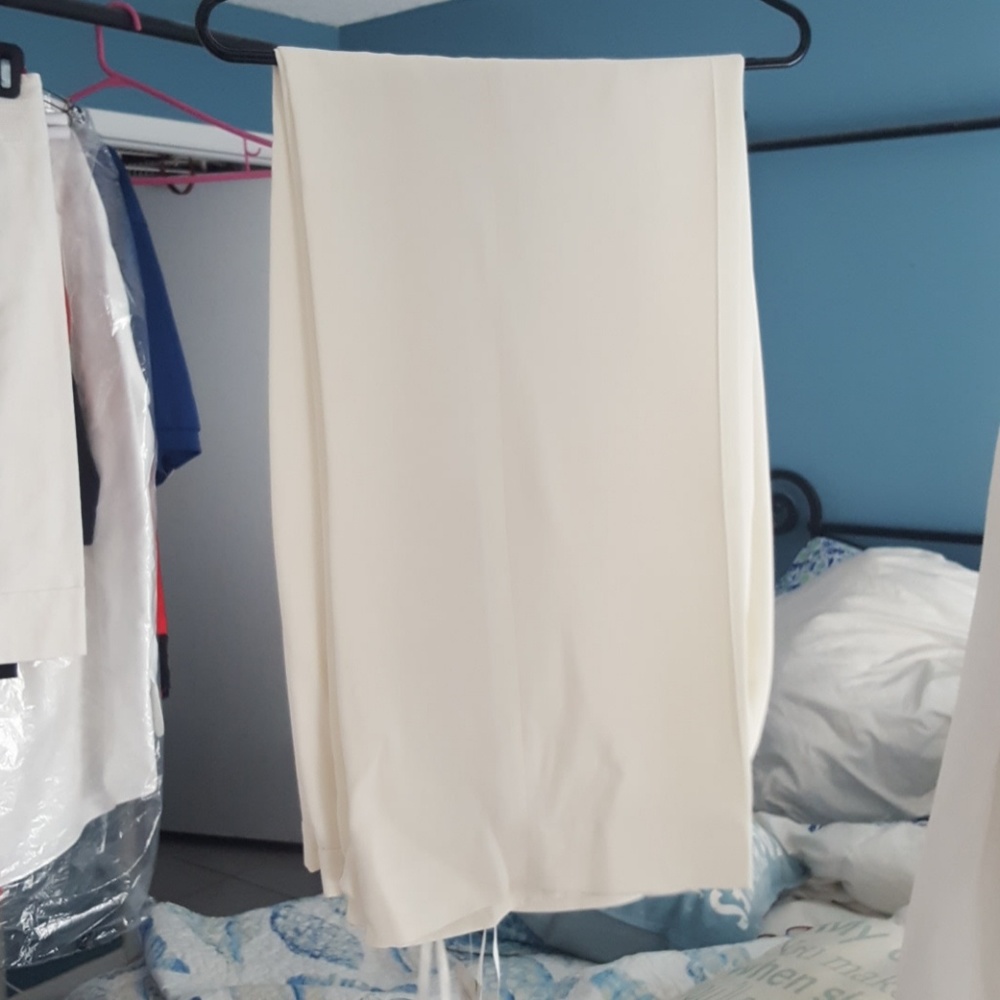 Cream silk Ralph Lauren slacks