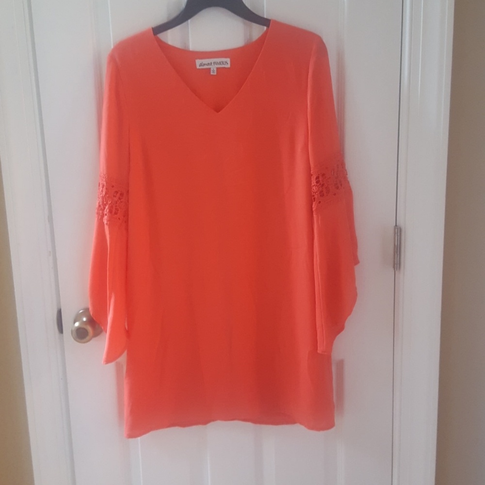 Sold: Orange v-neck dress