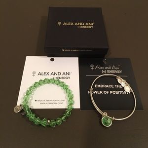 Alex and Ani peridot bracelets
