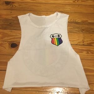 Doughnuts and Deadlifts Pride Muscle T