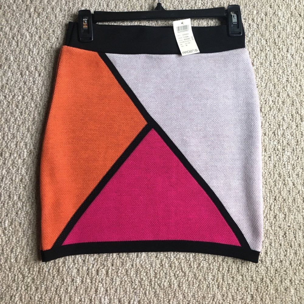 Arden B colorblock Bandage skirt NWT