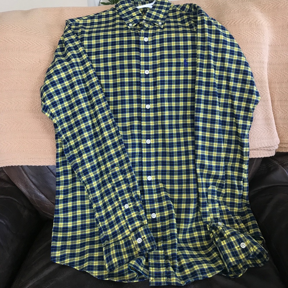 Colorful men's long sleeve button downa