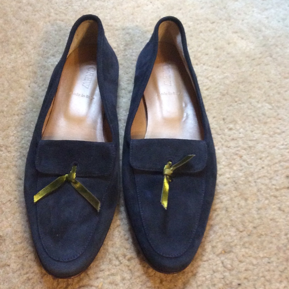 J Crew women's blue suede Flats size 9.5