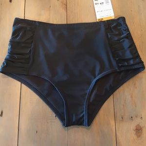 NWT Black Rouched Swim Bottom
