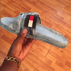Customized Denim Slides