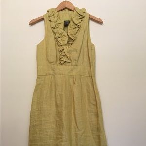 Taylor ruffleneck linen dress