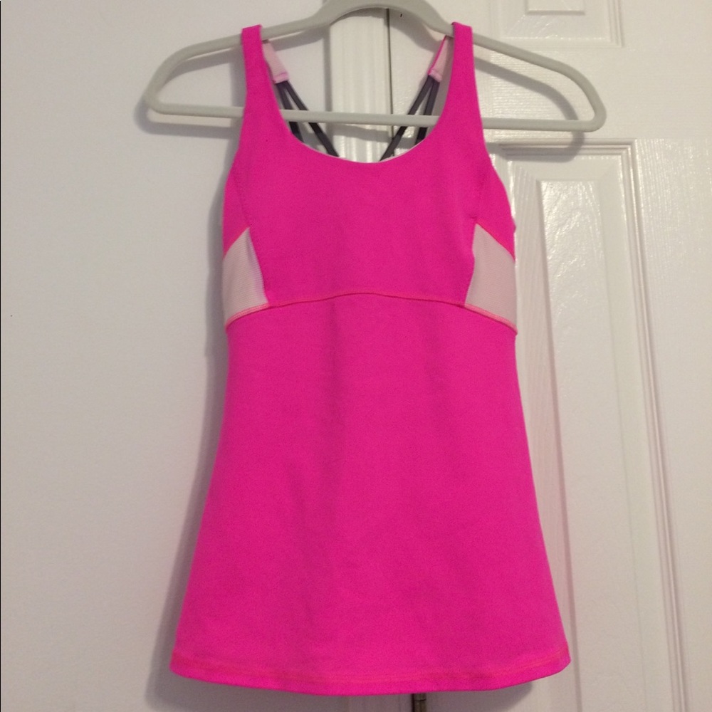Athleta Hot Pink Tank w/ Bra