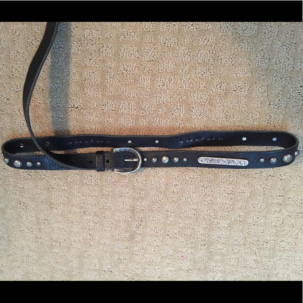 Black western Leather and metal belt