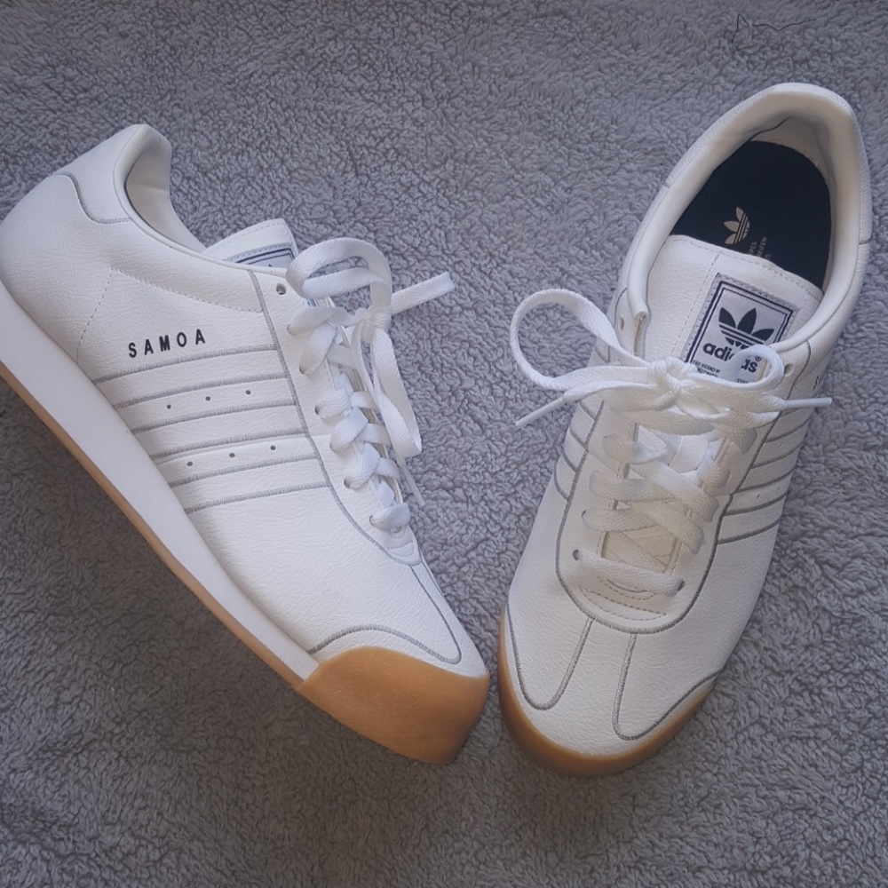 White Addidas Samoa