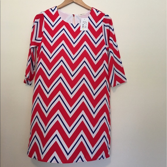 Every red/white/blue chevron dress - Picture 1 of 1