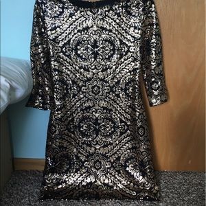 Sequin Dress Gold and Black