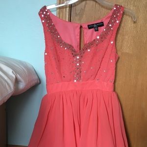 Peach Beaded Dress