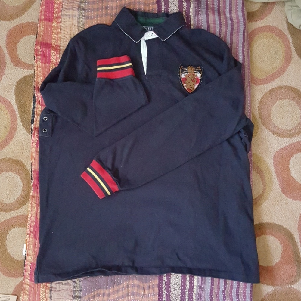 Mens Lng Sleeve Button Dwn Ralph Lauren Polo Shirt