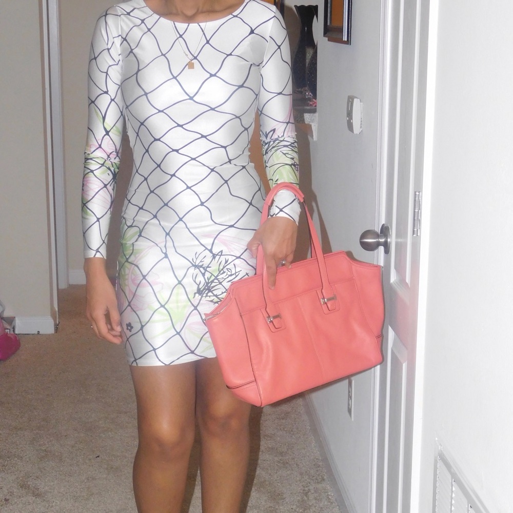 Beautiful Flower Print Bodycon Dress