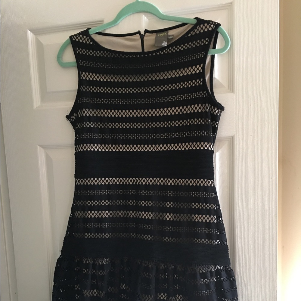 Woman's black sexy dress