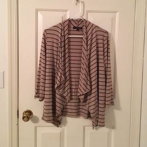 Black and Tan cascading front open cardigan