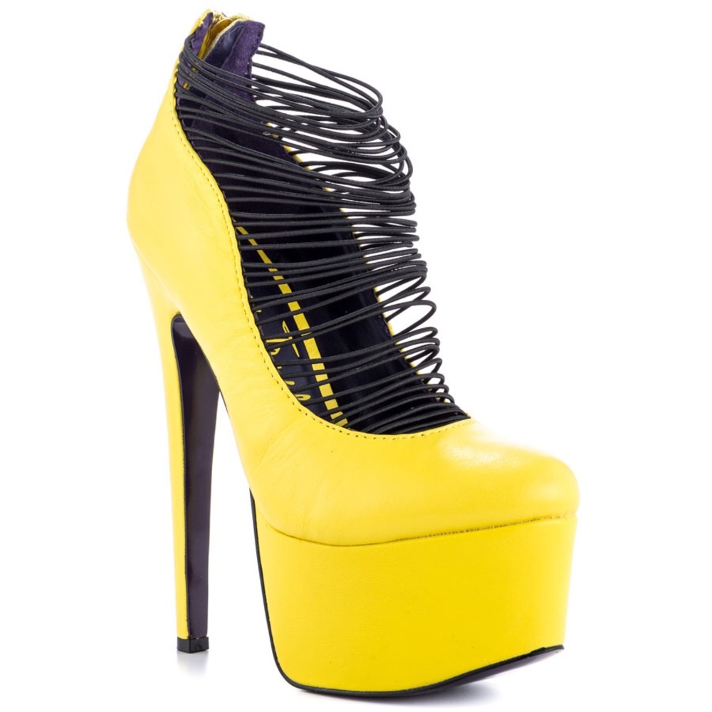 London Trash Leather Platform Pumps