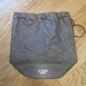 VS Silver Sparkle Drawstring BackPack