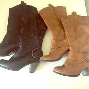 Torrid Wide Calf Boots Bundle. Black and Brown.
