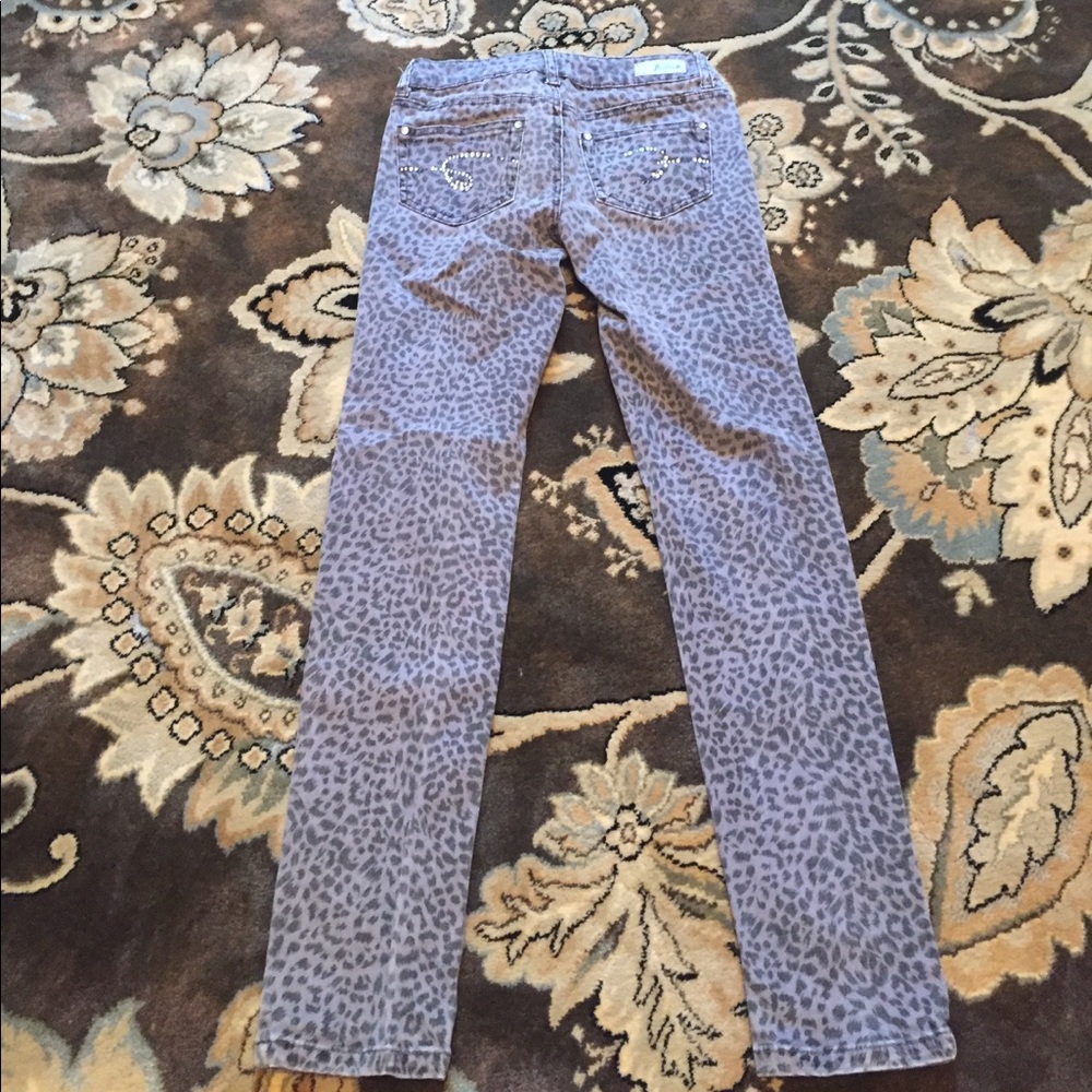 Justice size 12 cheetah jeans - Picture 2 of 4