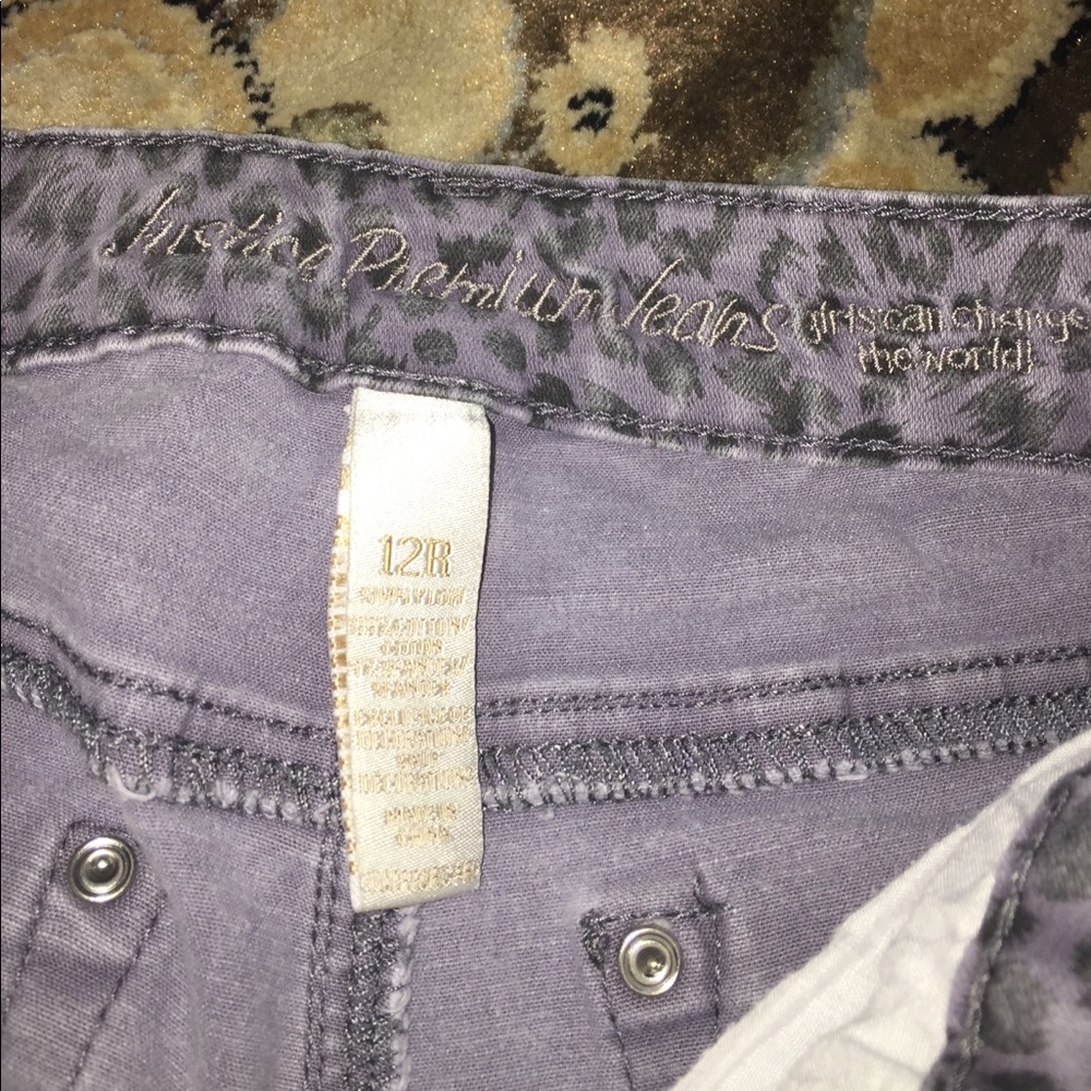 Justice size 12 cheetah jeans - Picture 3 of 4