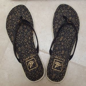 Sperry Black Flip Flops